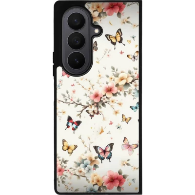 Samsung Galaxy Z Fold8 Ultra Case Hülle - Silikon schwarz Frühling 25 Leichte Schmetterlinge