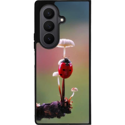 Samsung Galaxy Z Fold8 Ultra Case Hülle - Silikon schwarz Ladybird on a mushroom Spring 2026