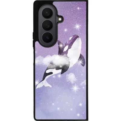 Samsung Galaxy Z Fold8 Ultra Case Hülle - Silikon schwarz Whale in sparking stars