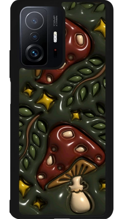 Coque Xiaomi 11T - Silicone rigide noir Autumn 26 3D mushrooms