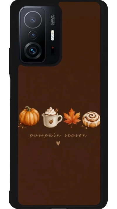 Coque Xiaomi 11T - Silicone rigide noir Autumn 26 Pumpkin season