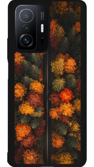 Coque Xiaomi 11T - Silicone rigide noir Autumn 26 Road in autumn