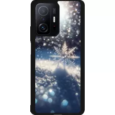 Xiaomi 11T Case Hülle - Silikon schwarz Schneeflocke Solar Glanz