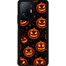 Coque Xiaomi 11T - Silicone rigide noir Halloween 2026 Pattern Pumpkins