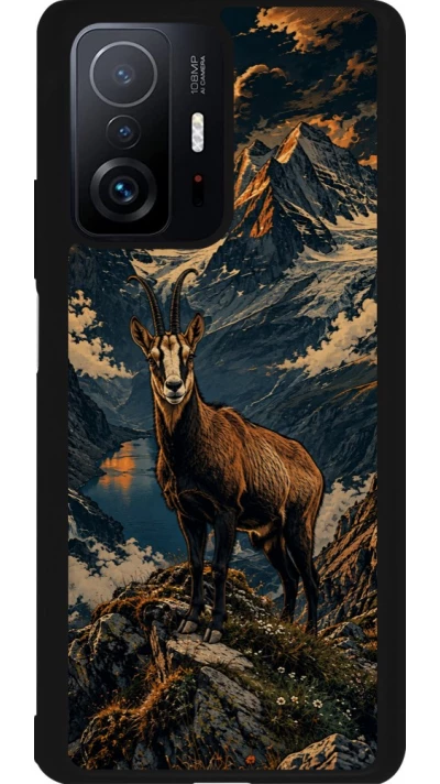Coque Xiaomi 11T - Silicone rigide noir Linocut Chamois