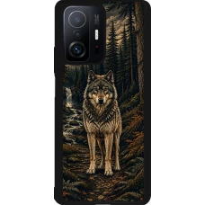 Xiaomi 11T Case Hülle - Silikon schwarz Linocut Wold