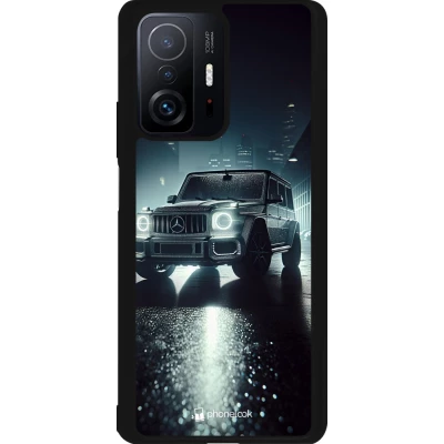Coque Xiaomi 11T - Silicone rigide noir Mercedes G AMG Night