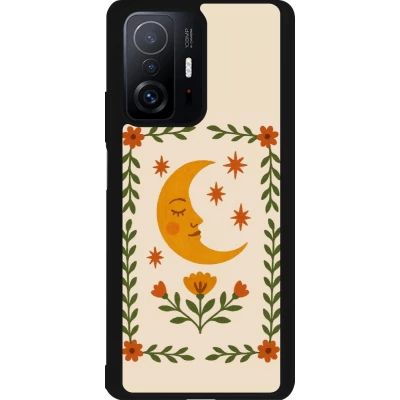 Coque Xiaomi 11T - Silicone rigide noir Half moon stamp 2026
