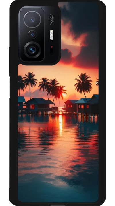 Xiaomi 11T Case Hülle - Silikon schwarz Paradies Malediven