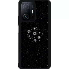 Xiaomi 11T Case Hülle - Silikon schwarz Space Doodle