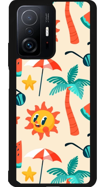 Xiaomi 11T Case Hülle - Silikon schwarz Summer 2025 Pattern soleil