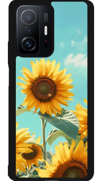 Coque Xiaomi 11T - Silicone rigide noir Sunflowers Summer 2026