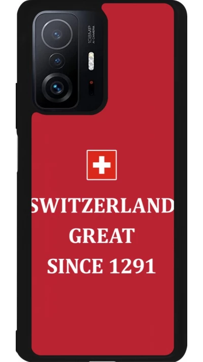 Coque Xiaomi 11T - Silicone rigide noir Switzerland Great Since 1291