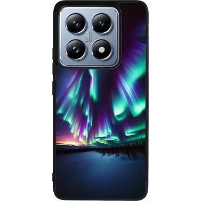 Xiaomi 14T Pro Case Hülle - Silikon schwarz Funkelndes Nordlicht