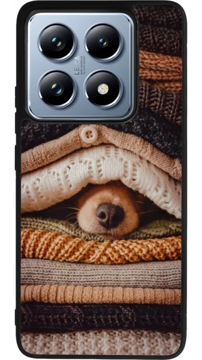 Coque Xiaomi 14T Pro - Silicone rigide noir Autumn 26 Dog under the covers