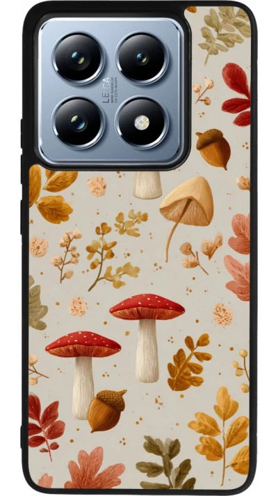 Coque Xiaomi 14T Pro - Silicone rigide noir Autumn 26 Mushrooms and leaves