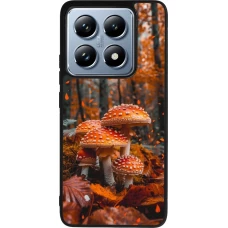 Xiaomi 14T Pro Case Hülle - Silikon schwarz Autumn 26 Mushrooms in the woods