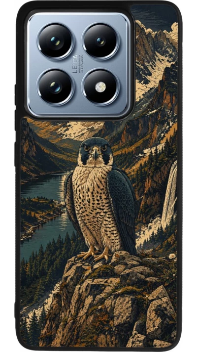 Coque Xiaomi 14T Pro - Silicone rigide noir Linocut Faucun pèlerin