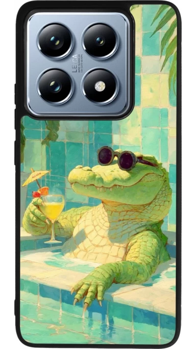 Xiaomi 14T Pro Case Hülle - Silikon schwarz Crocodile in the swimming pool Summer 2026