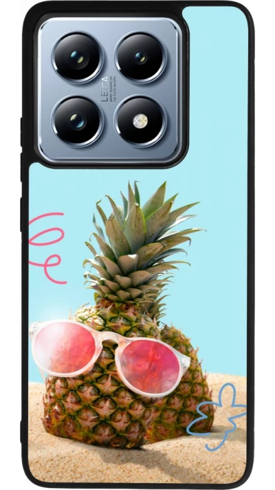 Xiaomi 14T Pro Case Hülle - Silikon schwarz Pineapple with glasses Summer 2026