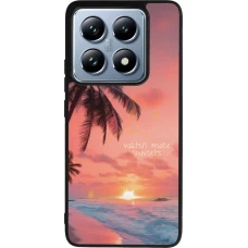 Coque Xiaomi 14T Pro - Silicone rigide noir Watch more sunsets Summer 2026