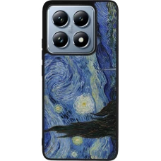 Xiaomi 14T Pro Case Hülle - Silikon schwarz Kunstbild - Sternennacht - Van Gogh
