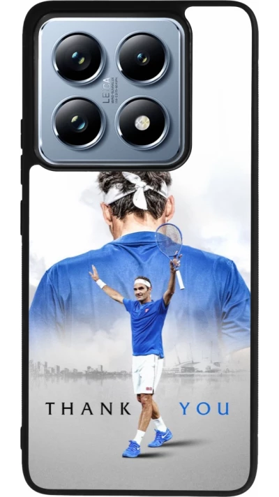 Coque Xiaomi 14T Pro - Silicone rigide noir Thank you Roger
