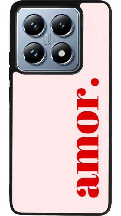 Xiaomi 14T Pro Case Hülle - Silikon schwarz Valentine 2024 amor