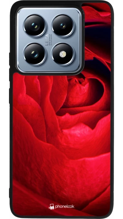 Coque Xiaomi 14T Pro - Silicone rigide noir Valentine 2022 Rose
