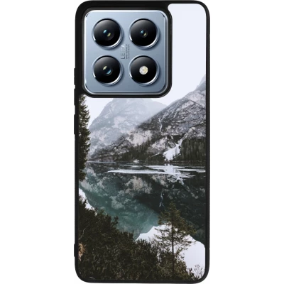 Coque Xiaomi 14T Pro - Silicone rigide noir Winter 22 snowy mountain and lake