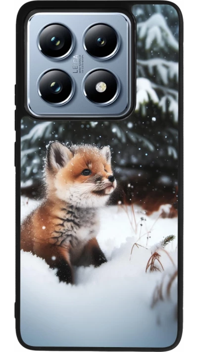 Xiaomi 14T Pro Case Hülle - Silikon schwarz Weihnachten 2023 Fuechslein Tanne