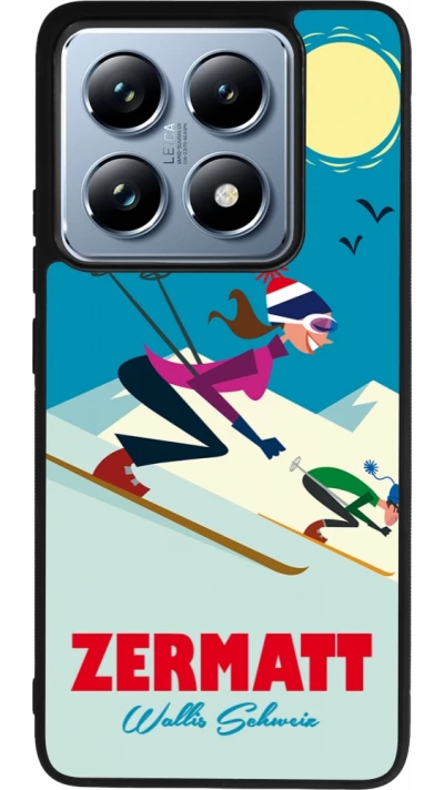 Xiaomi 14T Pro Case Hülle - Silikon schwarz Zermatt Ski Downhill