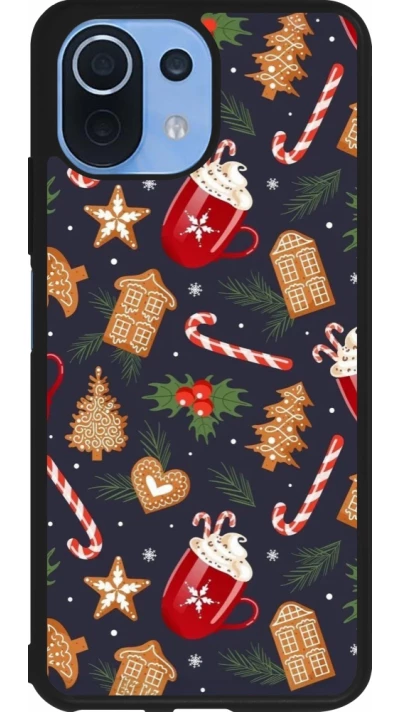 Xiaomi Mi 11 Lite 5G Case Hülle - Silikon schwarz Christmas 25 Pattern Gingerbread House