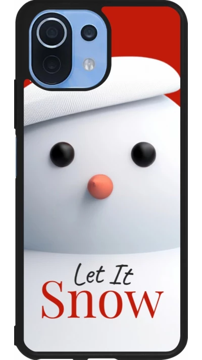 Xiaomi Mi 11 Lite 5G Case Hülle - Silikon schwarz Christmas 25 Xmas Snowman
