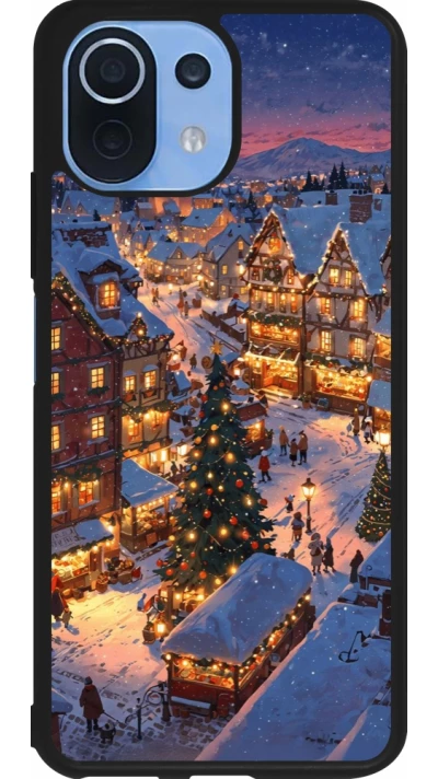 Xiaomi Mi 11 Lite 5G Case Hülle - Silikon schwarz Christmas 25 Xmas Village