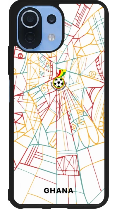 Xiaomi Mi 11 Lite 5G Case Hülle - Silikon schwarz Ghana 2026 personalisierbares Fussballtrikot