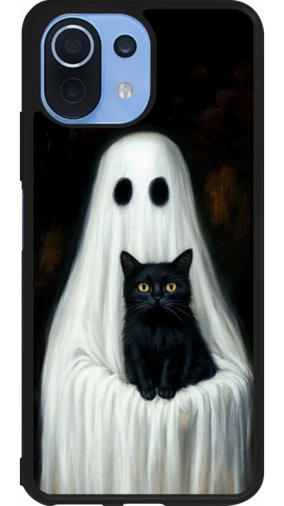 Xiaomi Mi 11 Lite 5G Case Hülle - Silikon schwarz Halloween 2025 Ghost with black cat