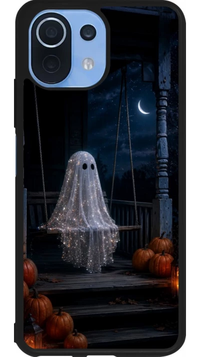Coque Xiaomi Mi 11 Lite 5G - Silicone rigide noir Halloween 2026 Ghost on a swing