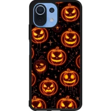 Coque Xiaomi Mi 11 Lite 5G - Silicone rigide noir Halloween 2026 Pattern Pumpkins