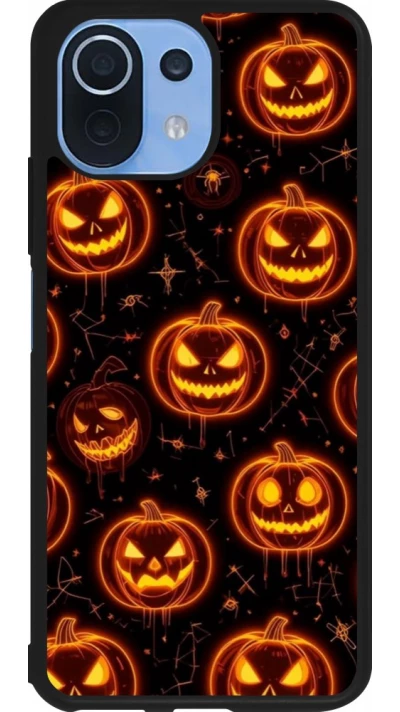 Coque Xiaomi Mi 11 Lite 5G - Silicone rigide noir Halloween 2026 Pattern Pumpkins