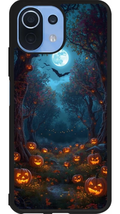 Coque Xiaomi Mi 11 Lite 5G - Silicone rigide noir Halloween 2026 Road of Pumpkins