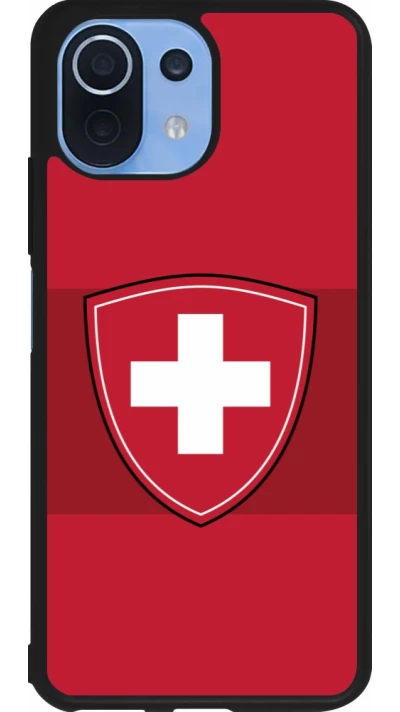 Xiaomi Mi 11 Lite 5G Case Hülle - Silikon schwarz Hockey World Championship Ecusson Suisse