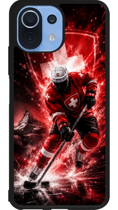 Xiaomi Mi 11 Lite 5G Case Hülle - Silikon schwarz Hockey World Championship Player