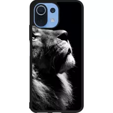 Xiaomi Mi 11 Lite 5G Case Hülle - Silikon schwarz Lion looking up