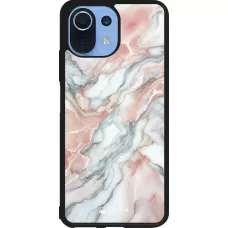 Xiaomi Mi 11 Lite 5G Case Hülle - Silikon schwarz Rosa Leuchtender Marmor