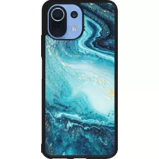 Coque Xiaomi Mi 11 Lite 5G - Silicone rigide noir Sea Foam Blue