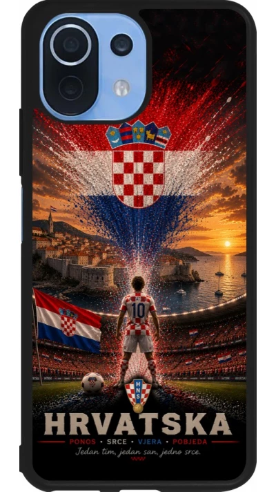 Xiaomi Mi 11 Lite 5G Case Hülle - Silikon schwarz Fussball Kroatien splash 2026