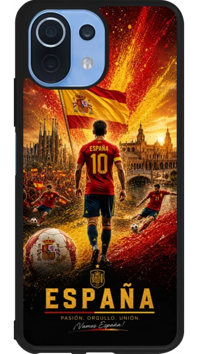 Xiaomi Mi 11 Lite 5G Case Hülle - Silikon schwarz Fussball Espanien splash 2026