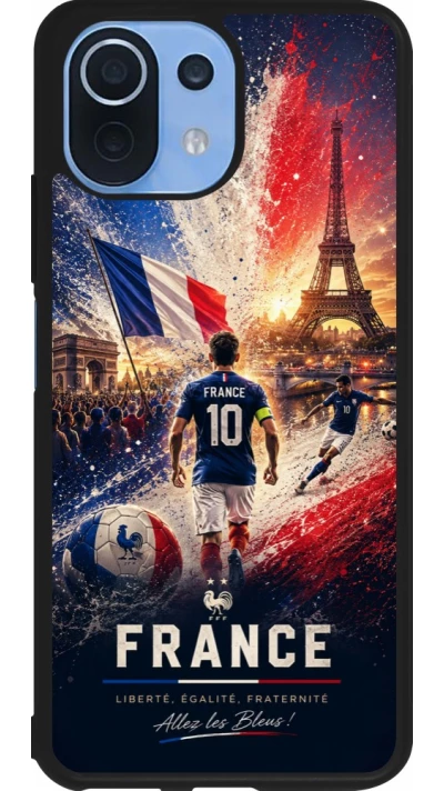 Xiaomi Mi 11 Lite 5G Case Hülle - Silikon schwarz Fussball Frankreich splash 2026