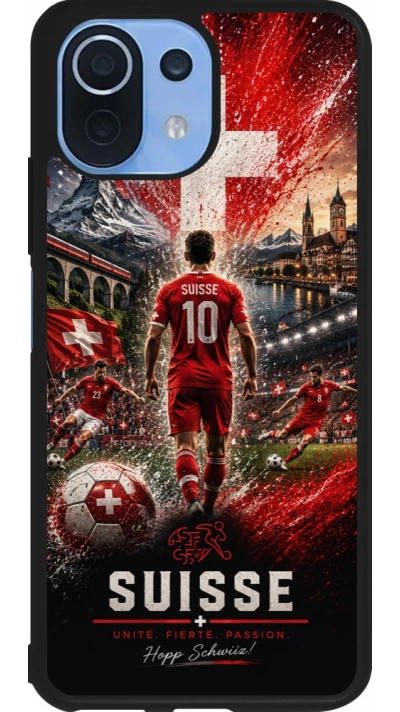 Xiaomi Mi 11 Lite 5G Case Hülle - Silikon schwarz Fussball Suisse splash 2026